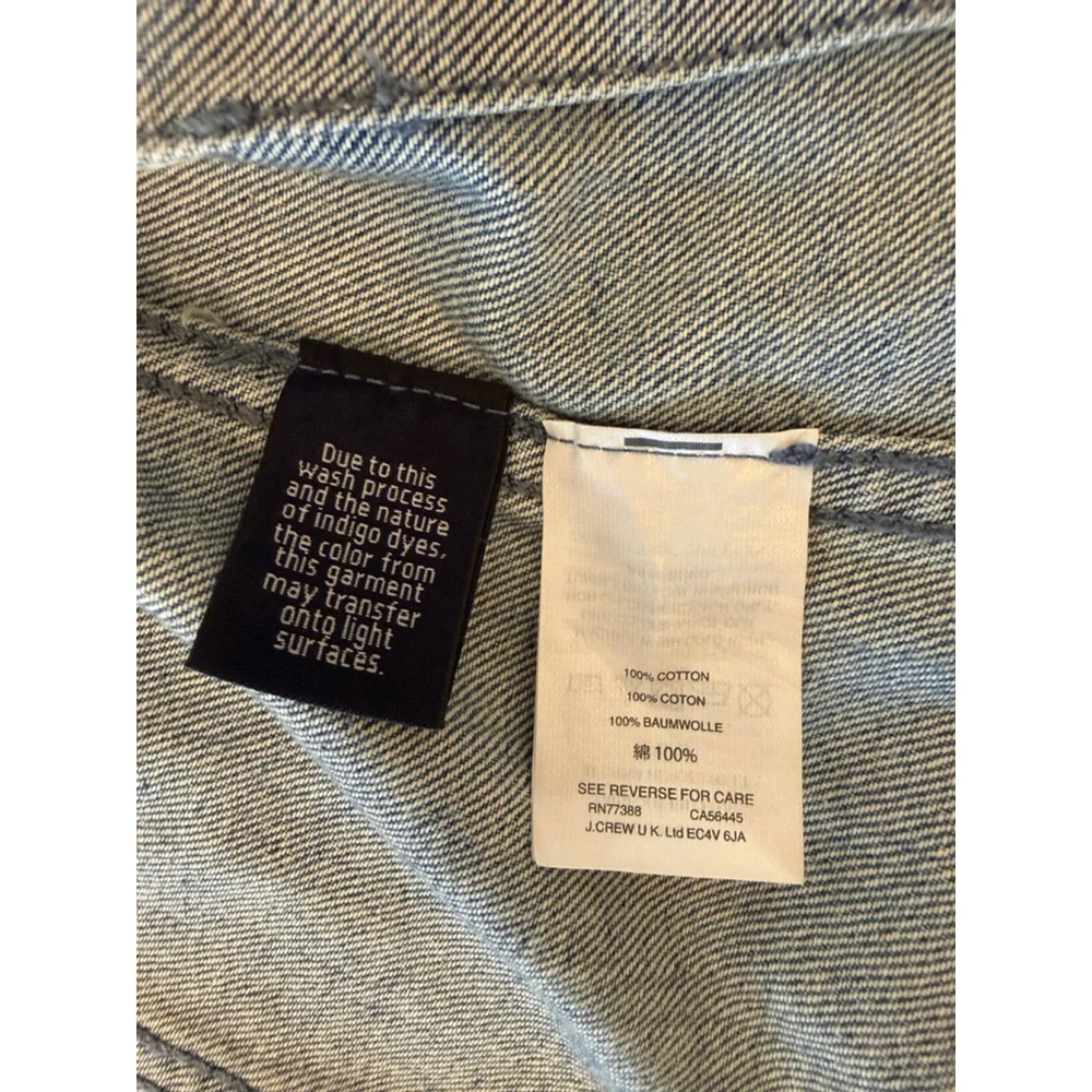 J Crew Classic Regular Fit Denim Jacket 100% Cotton Light Blue Size S - Picture 5 of 8